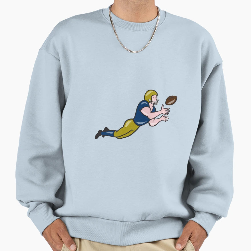 American Football Receiver Sweatshirt - Minimalist Print for Adults - T-Shirt, Sweatshirt, Hoodie