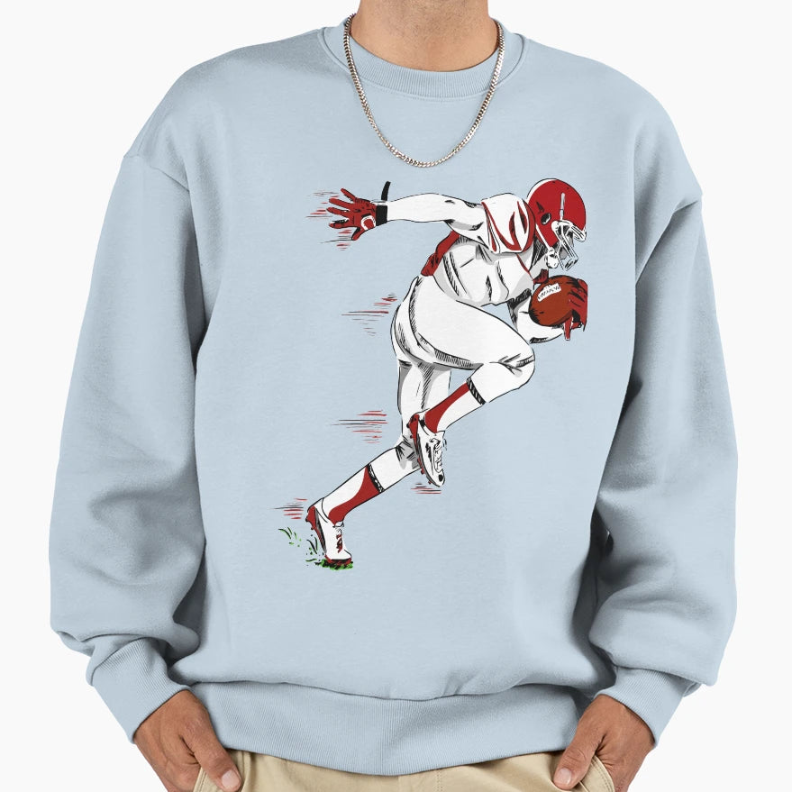 American Football Player Sweatshirt - Minimalist Print Unisex - T-Shirt, Sweatshirt, Hoodie