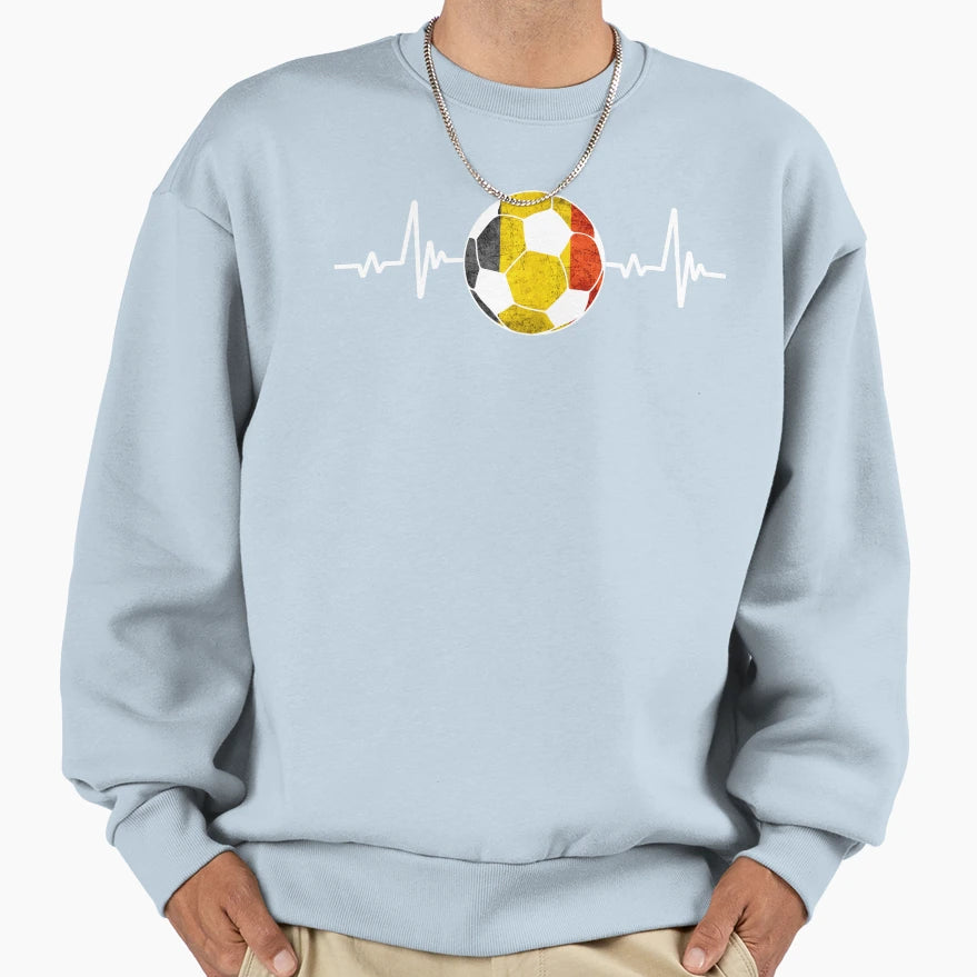 Football Belgium Sweatshirt - Graphic Print Men Women - T-Shirt, Sweatshirt, Hoodie