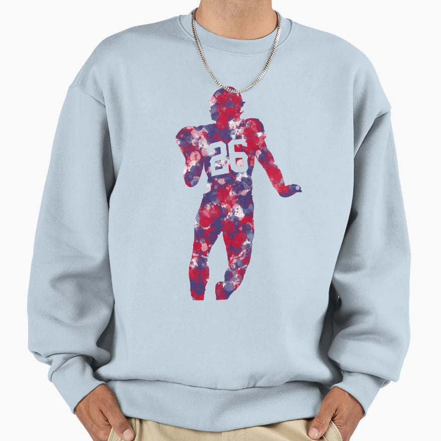 Splatter Saquon Sweatshirt - Streetwear Style for Adults - T-Shirt, Sweatshirt, Hoodie