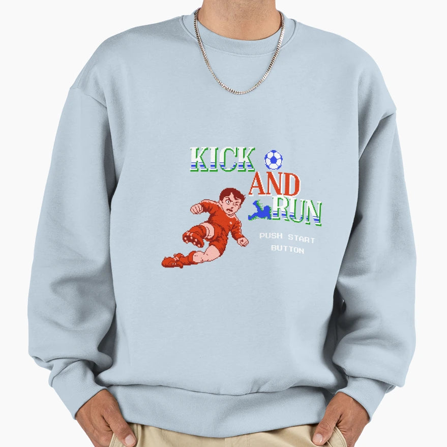 Kick And Run Sweatshirt - Fun Novelty Design Men Women - T-Shirt, Sweatshirt, Hoodie