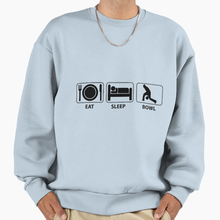 Eat Sleep Bowl Sweatshirt - Casual Everyday Wear for Adults - T-Shirt, Sweatshirt, Hoodie
