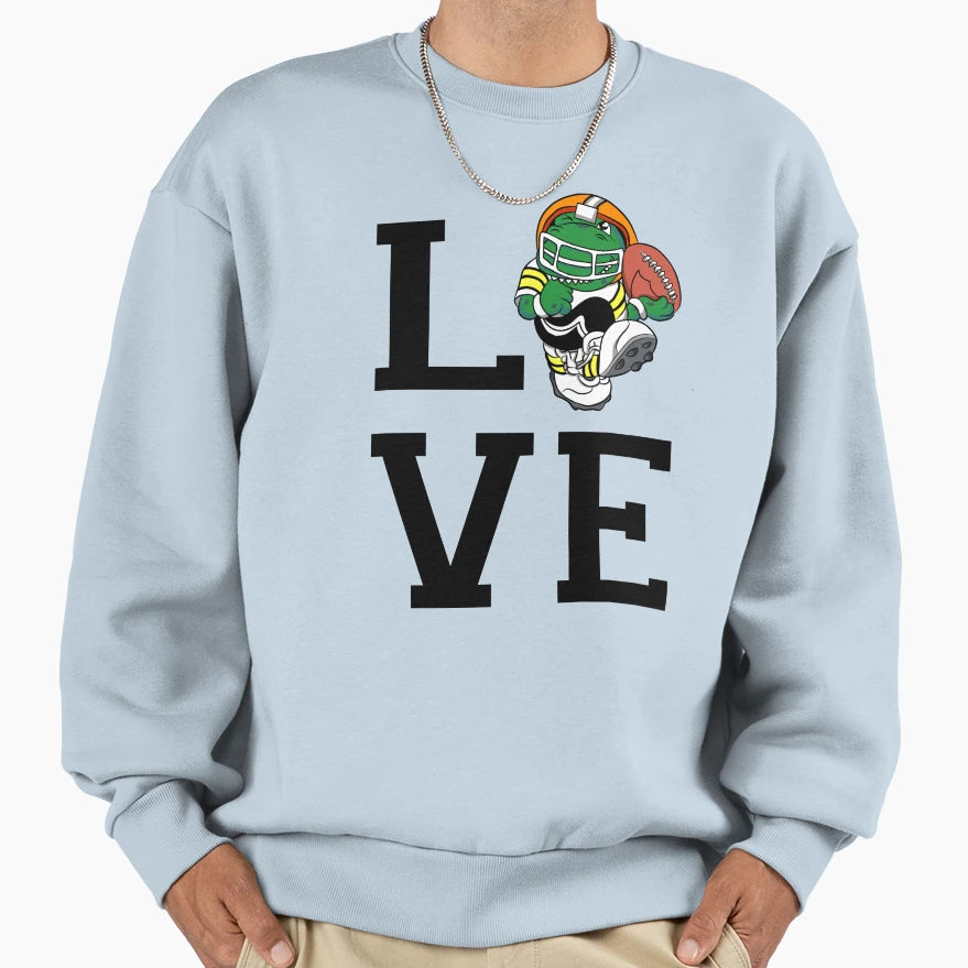 I Love Football Sweatshirt - Graphic Print for Adults - T-Shirt, Sweatshirt, Hoodie