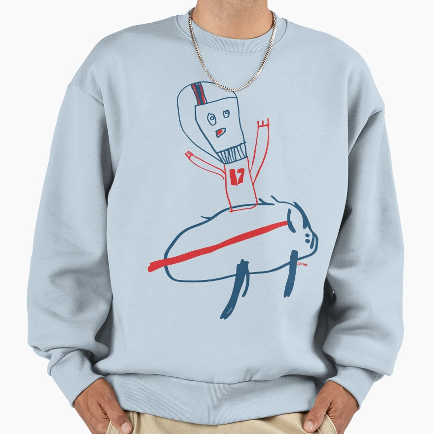 JA Riding Buffalo Sweatshirt - Novelty Apparel for Adults - T-Shirt, Sweatshirt, Hoodie