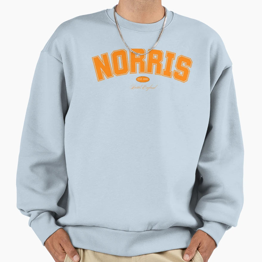 F1 Mclaren Lando Norris Collegiate Sweatshirt - Trendy Graphic Men Women - T-Shirt, Sweatshirt, Hoodie