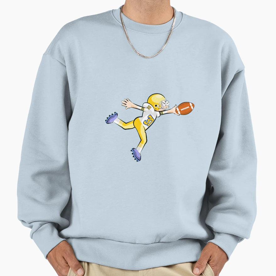 American Football Cartoon 24 41 Sweatshirt - Custom Art Print Men Women - T-Shirt, Sweatshirt, Hoodie