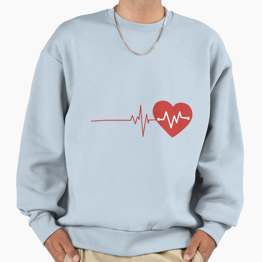 Heartbeat Sweatshirt - Unique Graphic Unisex - T-Shirt, Sweatshirt, Hoodie