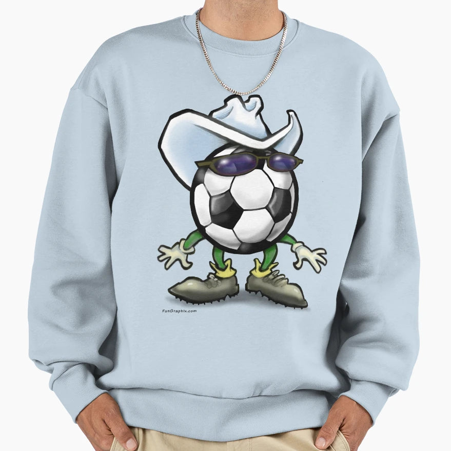 Soccer Cowboy Sweatshirt - Minimalist Print for Adults - T-Shirt, Sweatshirt, Hoodie