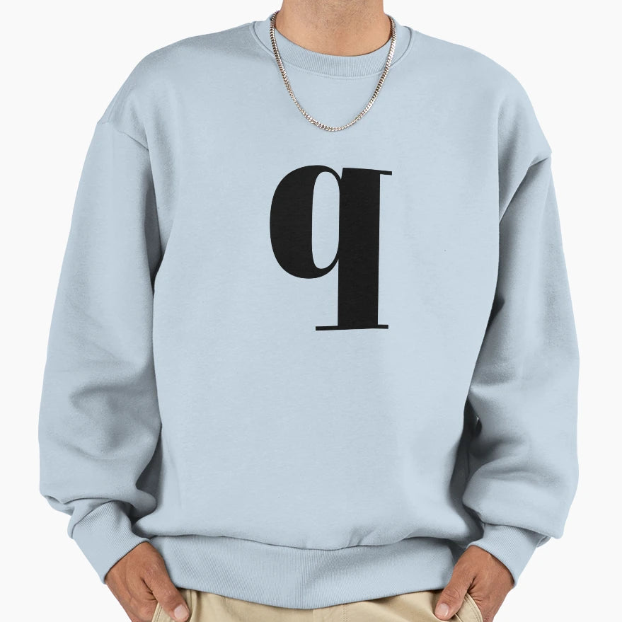 Q Initial Sweatshirt - Streetwear Style Unisex - T-Shirt, Sweatshirt, Hoodie