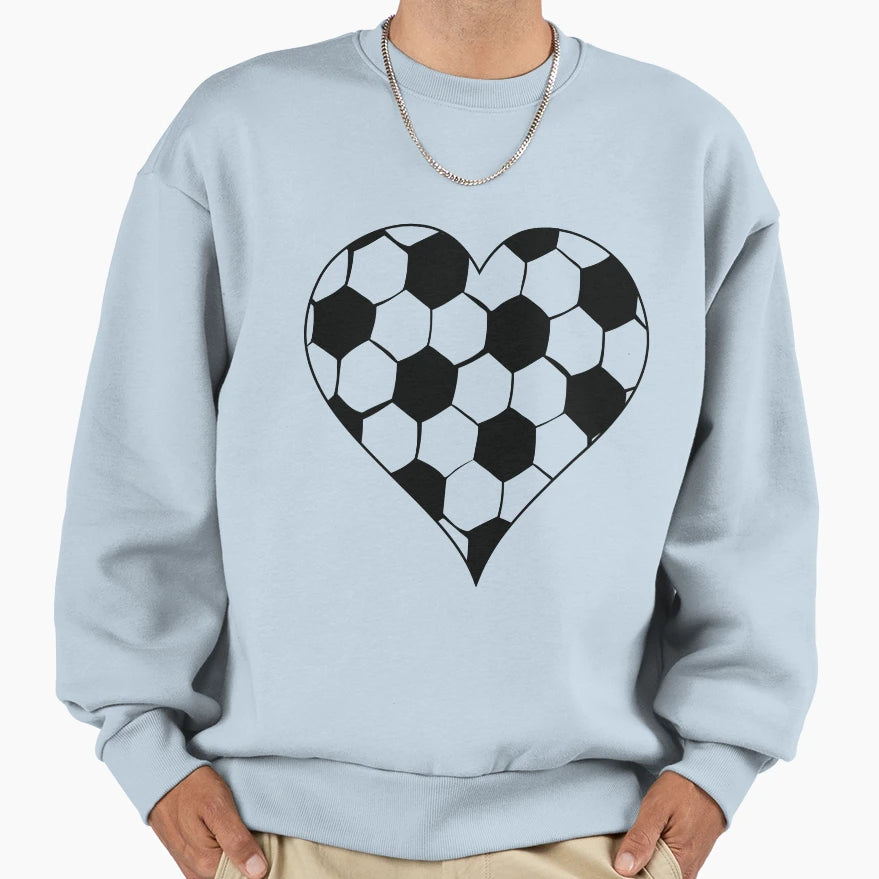 Soccer Heart Sweatshirt - Unique Graphic for Adults - T-Shirt, Sweatshirt, Hoodie