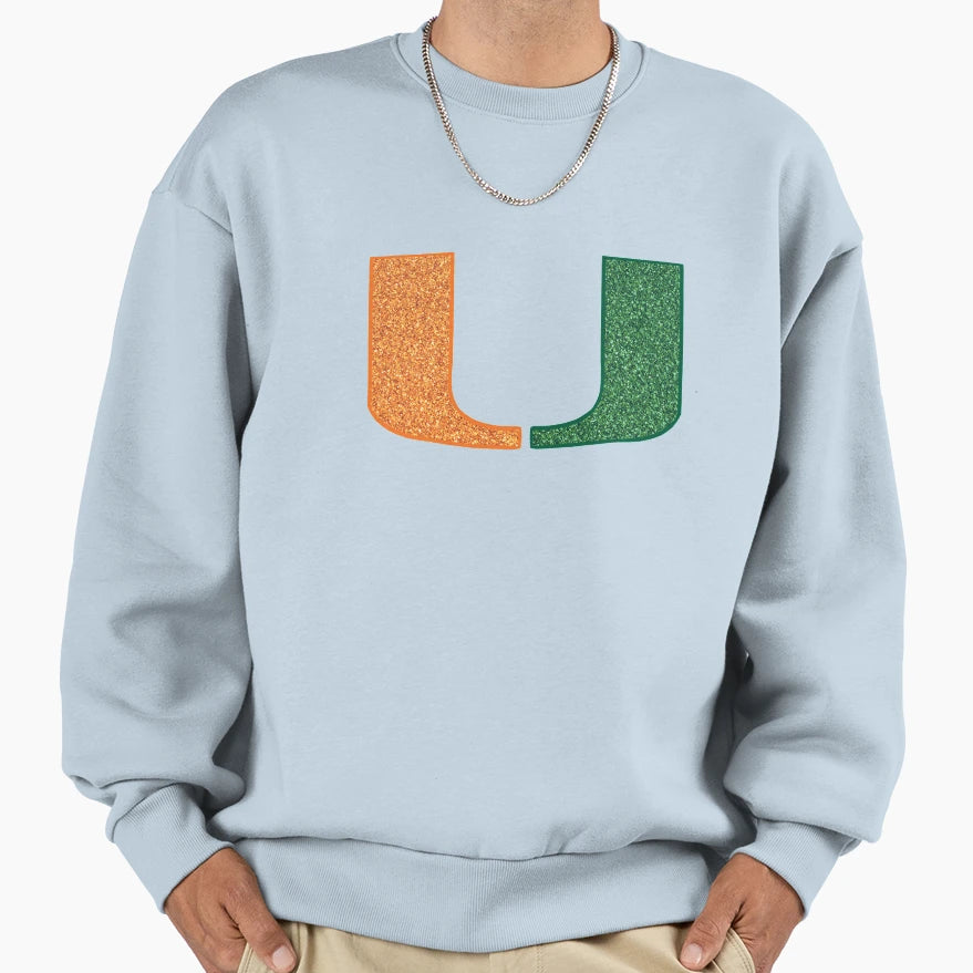 Miami Glitter U Sweatshirt - Casual Everyday Wear for Adults - T-Shirt, Sweatshirt, Hoodie