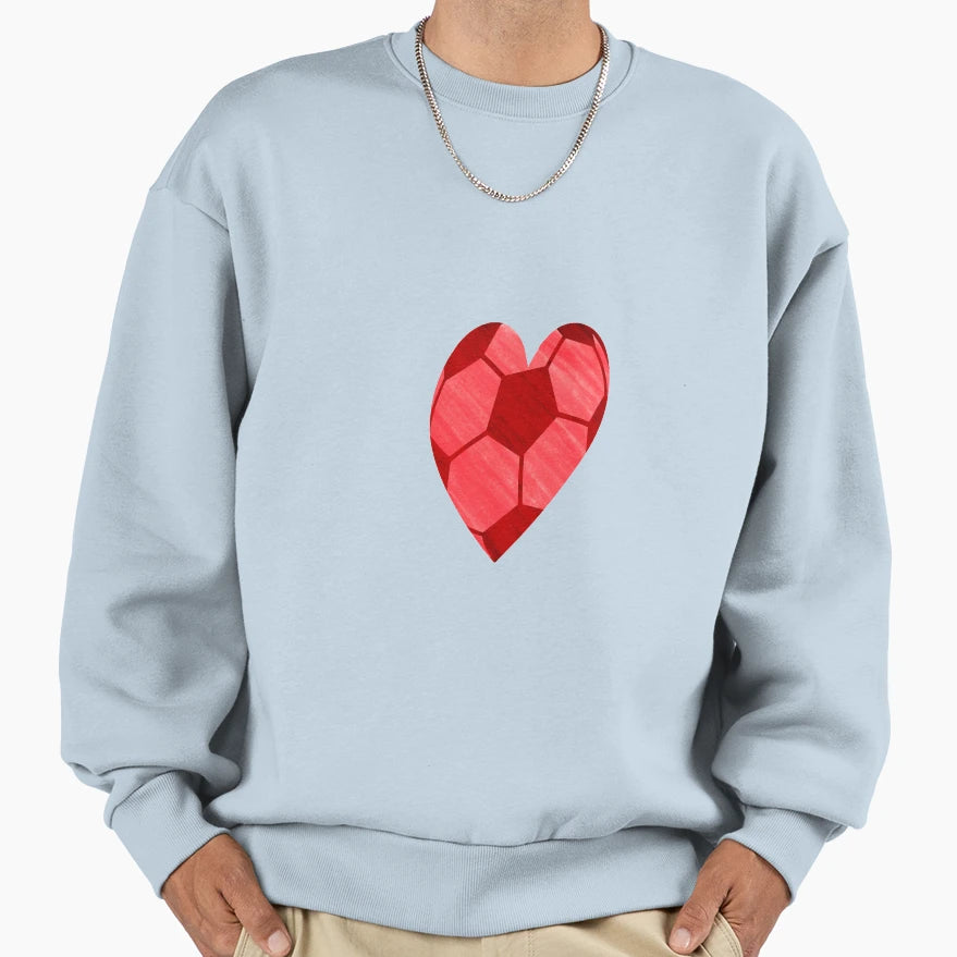 Love Football Red Sweatshirt - Streetwear Style for Adults - T-Shirt, Sweatshirt, Hoodie
