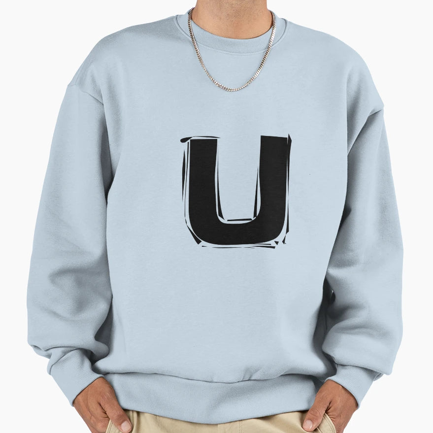 Letter U Costume Vantage Sweatshirt - Graphic Print for Adults - T-Shirt, Sweatshirt, Hoodie