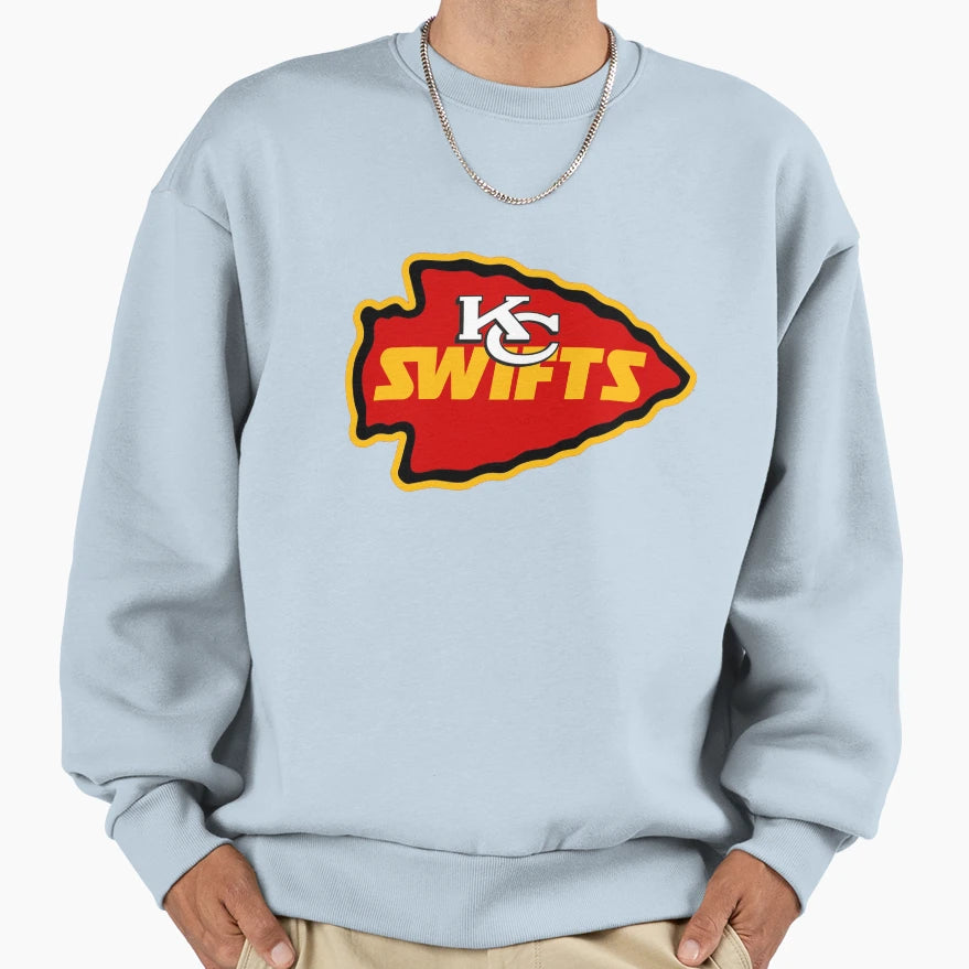 Kc Swifts Taylor Kelce Chiefs Sweatshirt - Custom Art Print Unisex - T-Shirt, Sweatshirt, Hoodie