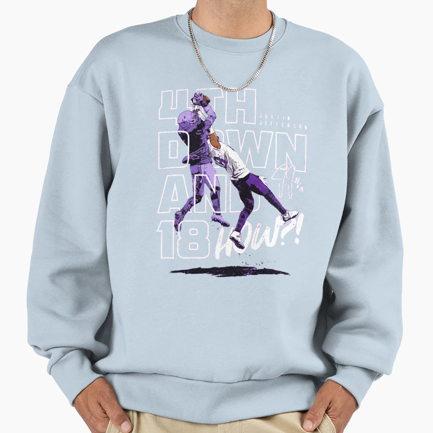 JJ 4Th Down And 18 Sweatshirt - Aesthetic Graphic Unisex - T-Shirt, Sweatshirt, Hoodie