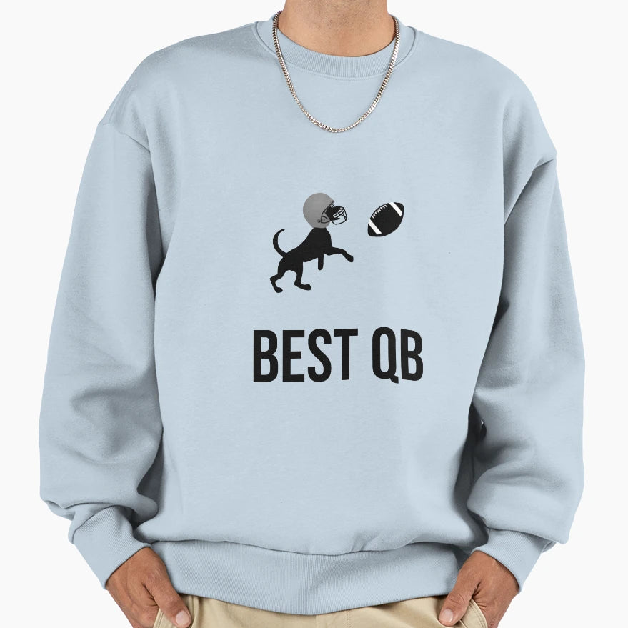 Best Qb Dog Football Player American Sweatshirt - Minimalist Print Unisex - T-Shirt, Sweatshirt, Hoodie