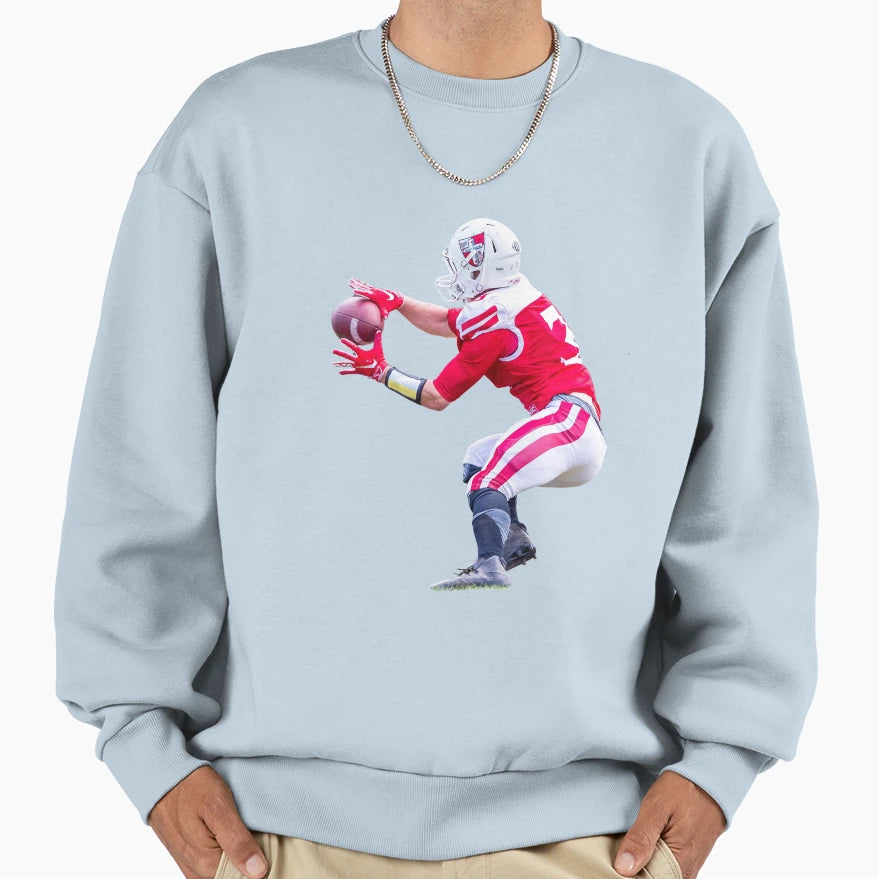 Nfl Player Catching Football Sweatshirt - Casual Everyday Wear for Adults - T-Shirt, Sweatshirt, Hoodie