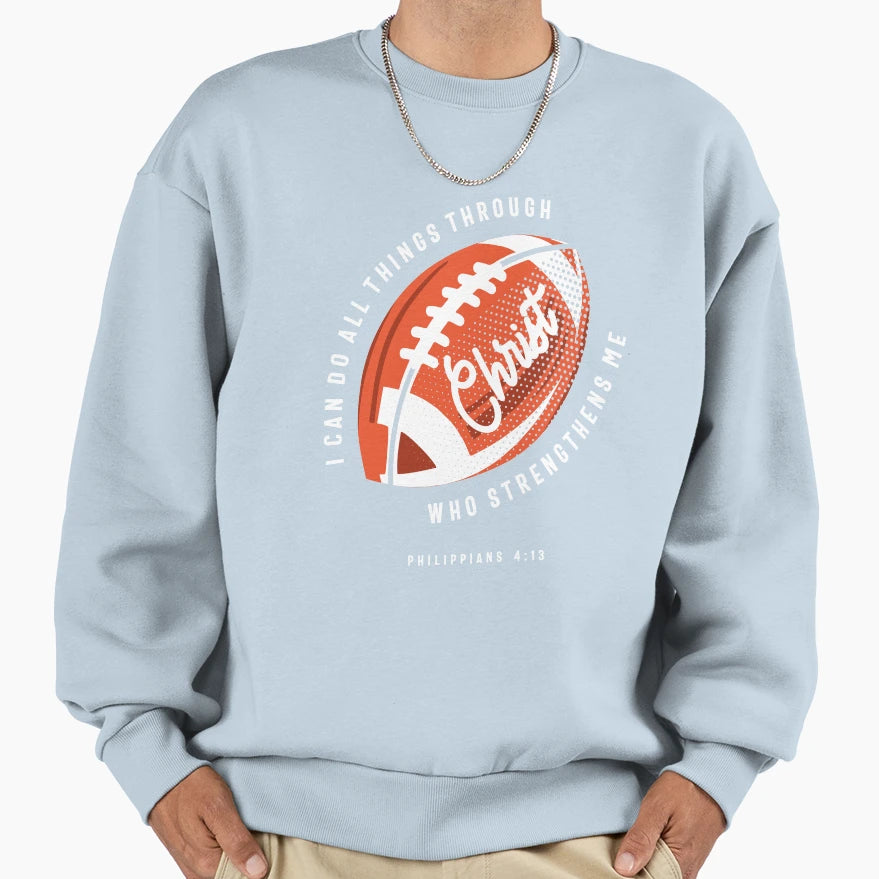 Christian Football Religious Sweatshirt - Streetwear Style Unisex - T-Shirt, Sweatshirt, Hoodie