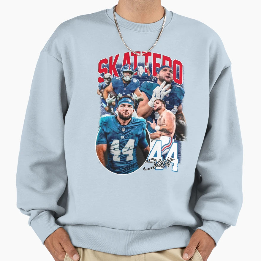 Cam Skattebo New York Football Sweatshirt - Aesthetic Graphic Men Women - T-Shirt, Sweatshirt, Hoodie