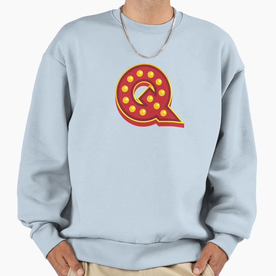 Letter Q Disco Sweatshirt - Streetwear Style Men Women - T-Shirt, Sweatshirt, Hoodie
