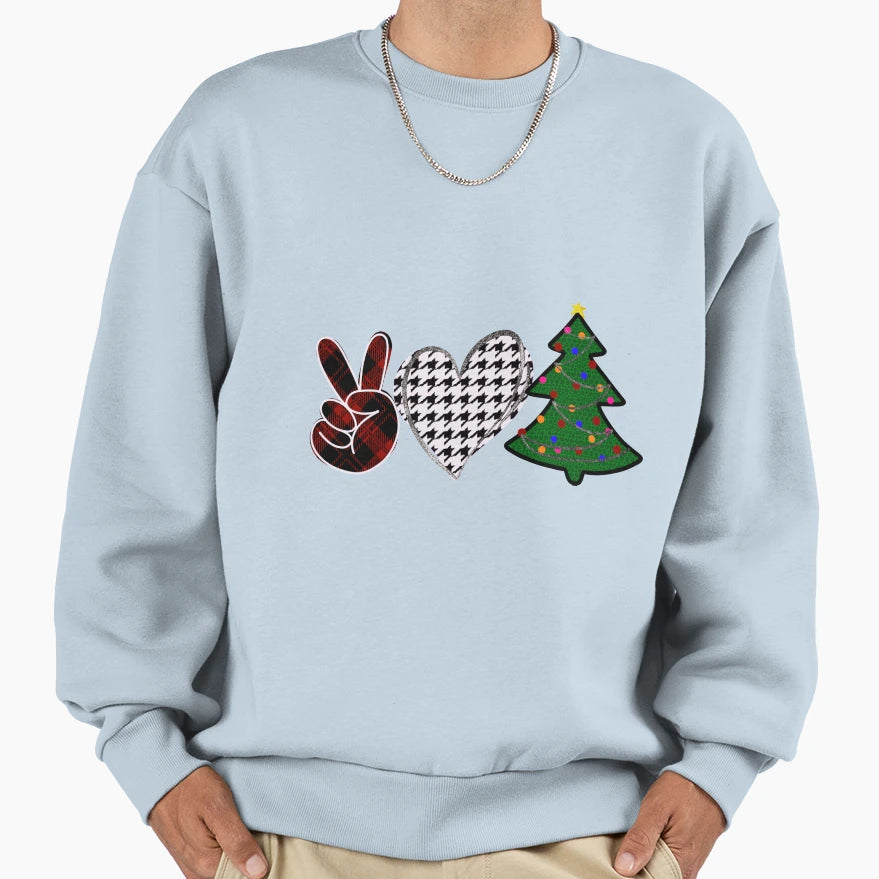 Peace Love Sweatshirt - Minimalist Print Unisex - T-Shirt, Sweatshirt, Hoodie