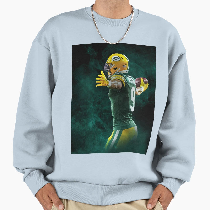 Christian Watson Green Bay Sports Art Sweatshirt - Graphic Print for Adults - T-Shirt, Sweatshirt, Hoodie