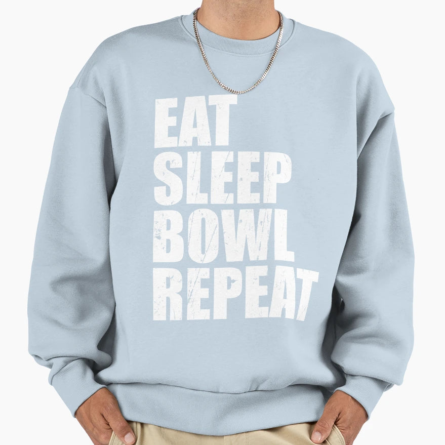 Eat Sleep Bowl Repeat Gift High School T-Shirt - Unique Graphic for Adults - T-Shirt, Sweatshirt, Hoodie