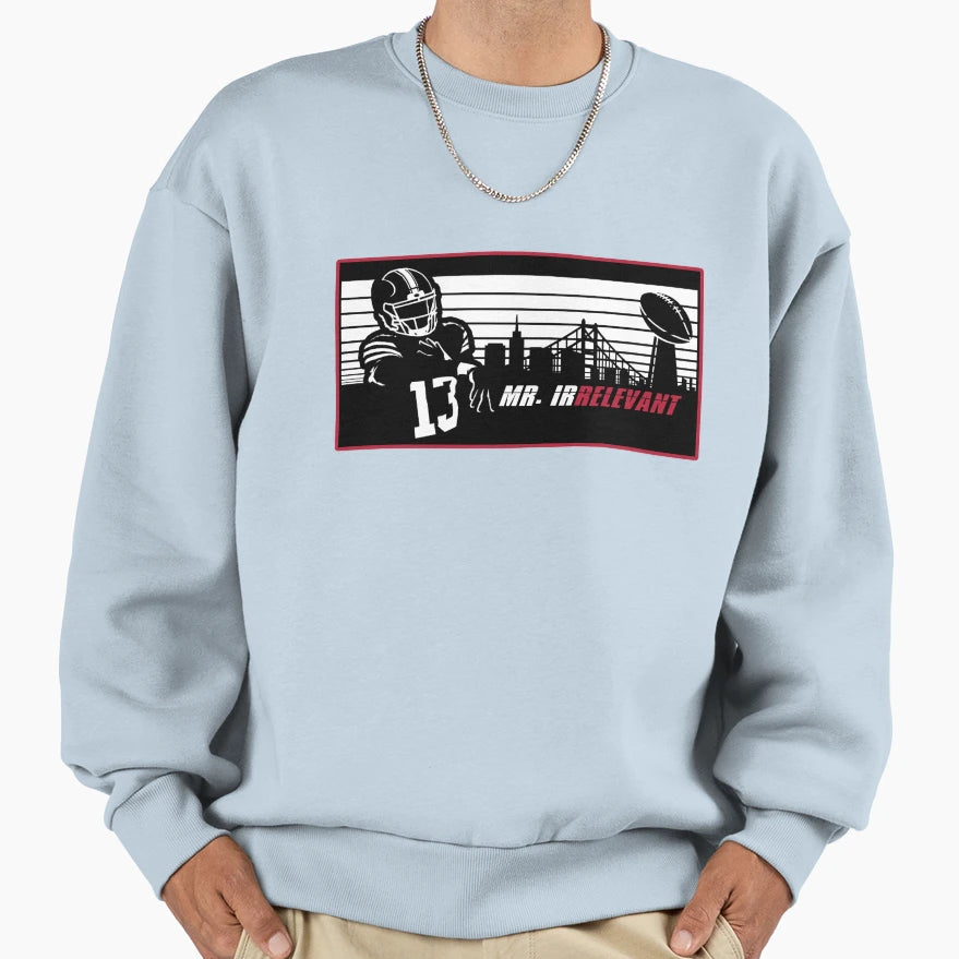 Mr Irrelevant Red Border Sweatshirt - Aesthetic Graphic Men Women - T-Shirt, Sweatshirt, Hoodie