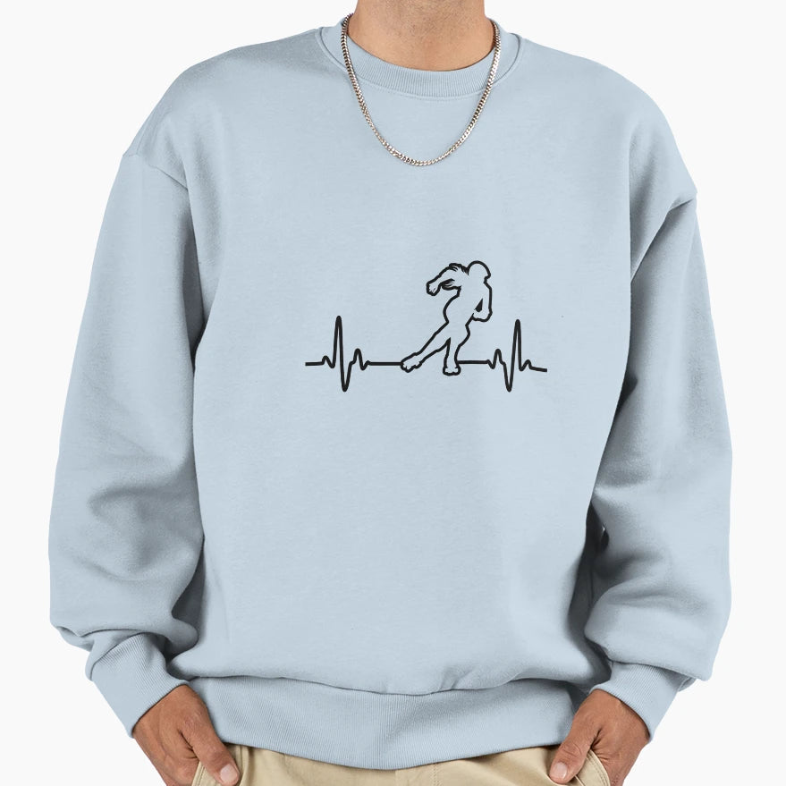 Skater Heart Beat Sweatshirt - Minimalist Print for Adults - T-Shirt, Sweatshirt, Hoodie