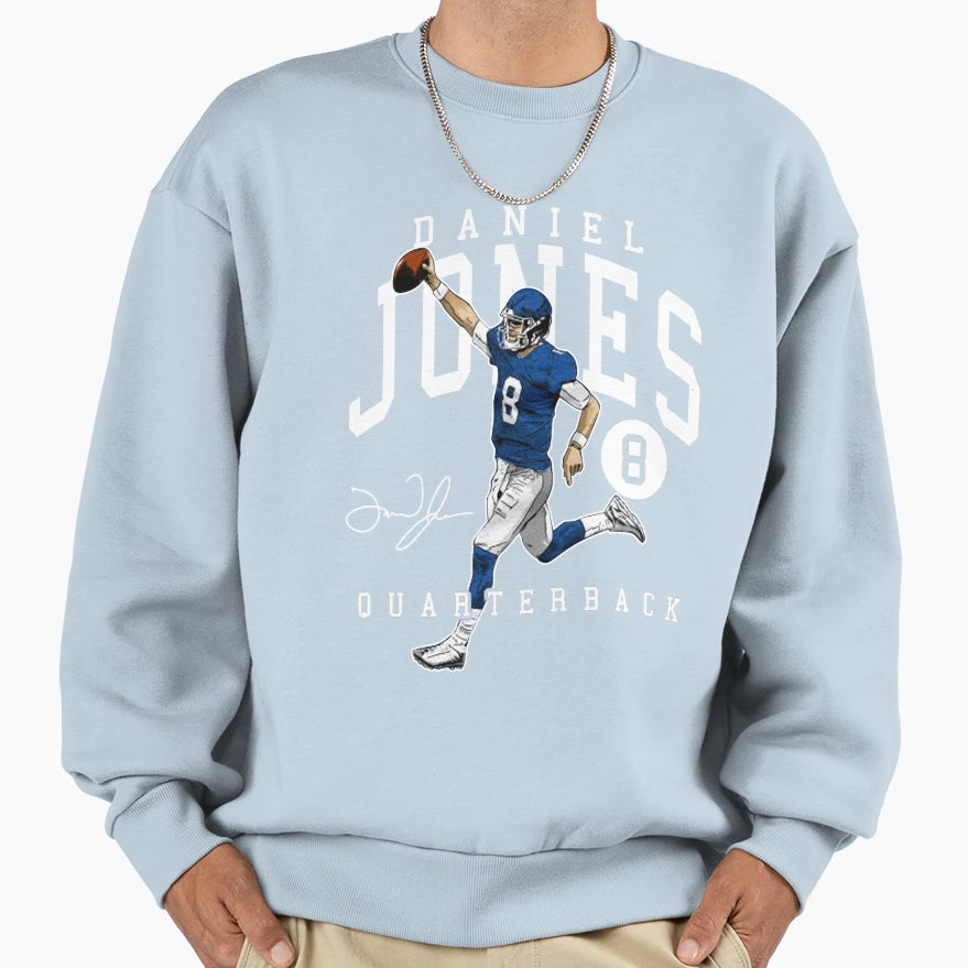 Quaterback Daniel Jones Gift Fans Sweatshirt - Unique Graphic for Adults - T-Shirt, Sweatshirt, Hoodie