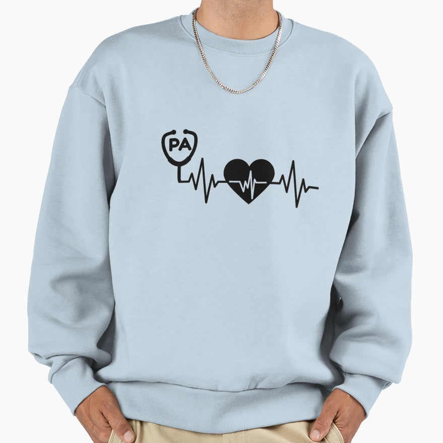 Physician Assistant Heartbeat Sweatshirt - Graphic Print Unisex - T-Shirt, Sweatshirt, Hoodie