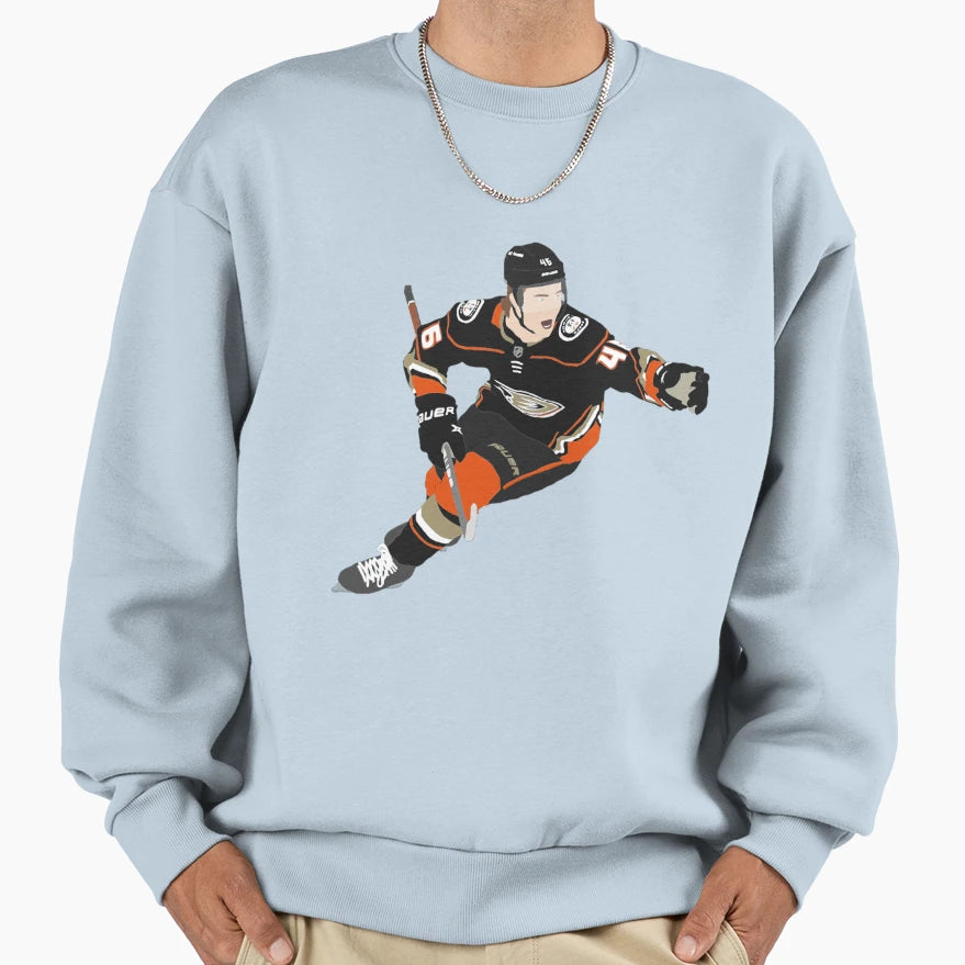 Trevor Zegras Digital Drawing Sweatshirt - Custom Art Print for Adults - T-Shirt, Sweatshirt, Hoodie