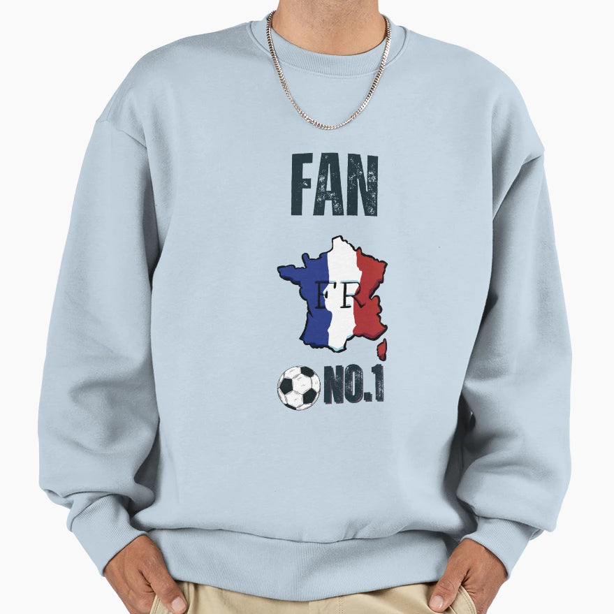 Fan French National Football Sweatshirt - Fun Novelty Design for Adults - T-Shirt, Sweatshirt, Hoodie