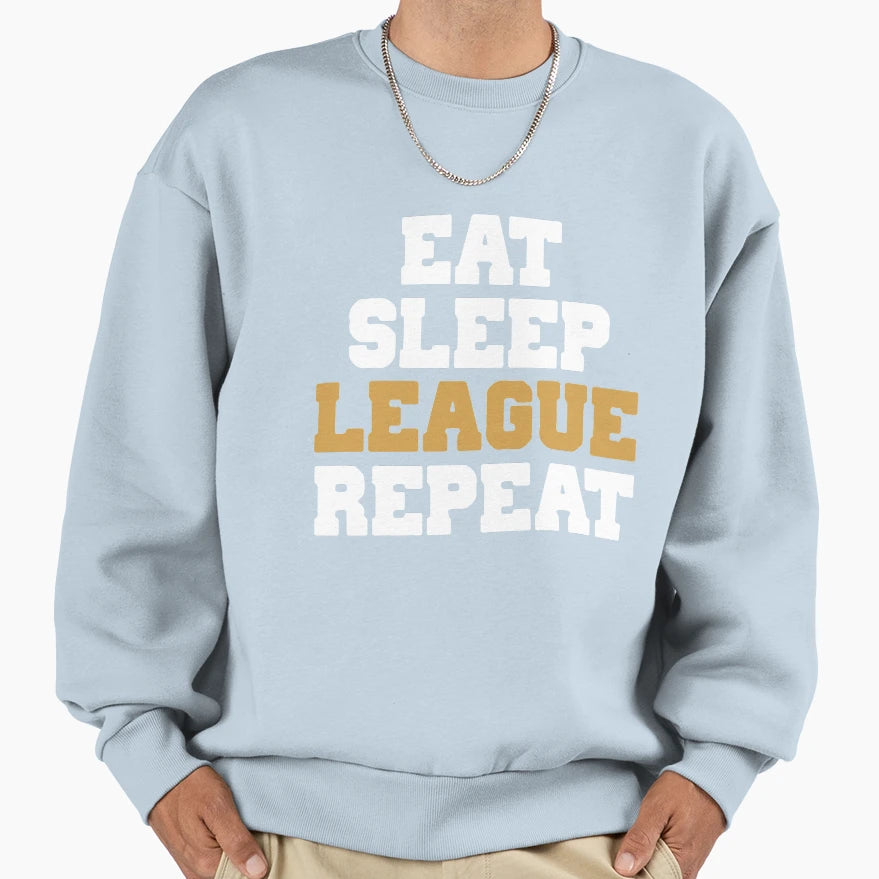 Best Seller Eat Sleep League Sweatshirt - Custom Art Print for Adults - T-Shirt, Sweatshirt, Hoodie