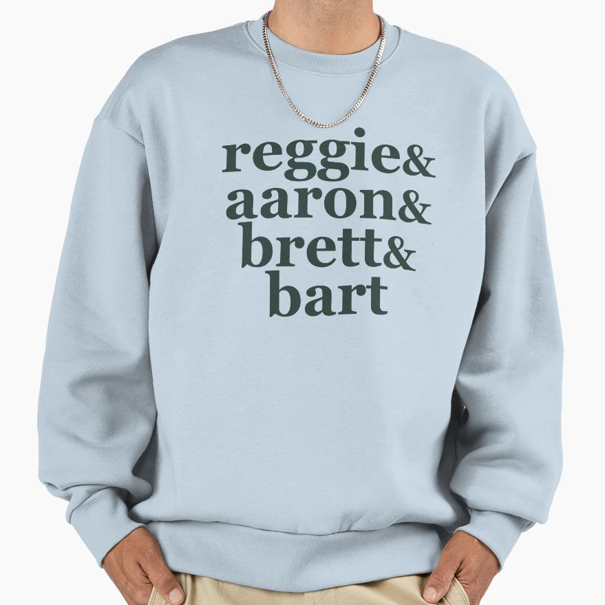 Green Bay Football Greats Sweatshirt - Trendy Graphic Men Women - T-Shirt, Sweatshirt, Hoodie