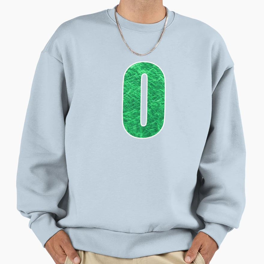 Letter O Green Water Wave Ocean Sweatshirt - Aesthetic Graphic Men Women - T-Shirt, Sweatshirt, Hoodie
