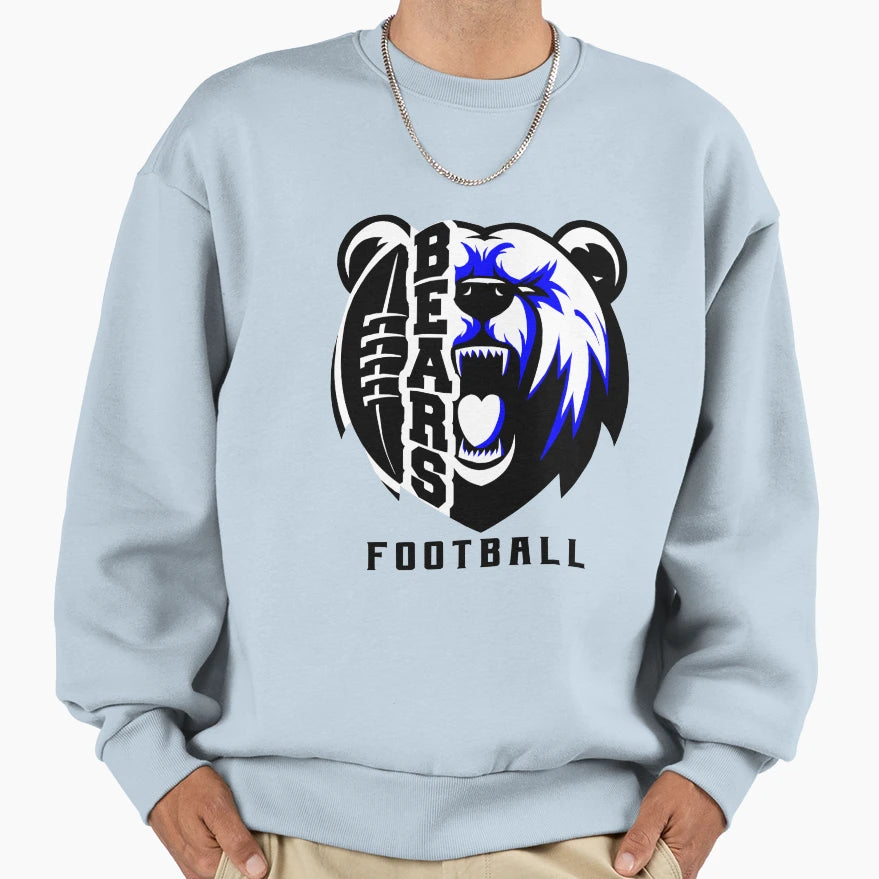 Bear Football V4 Sweatshirt - Aesthetic Graphic Men Women - T-Shirt, Sweatshirt, Hoodie
