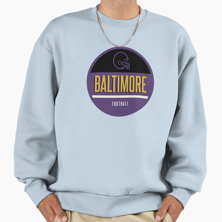 Baltimore Football Sweatshirt - Unique Graphic for Adults - T-Shirt, Sweatshirt, Hoodie