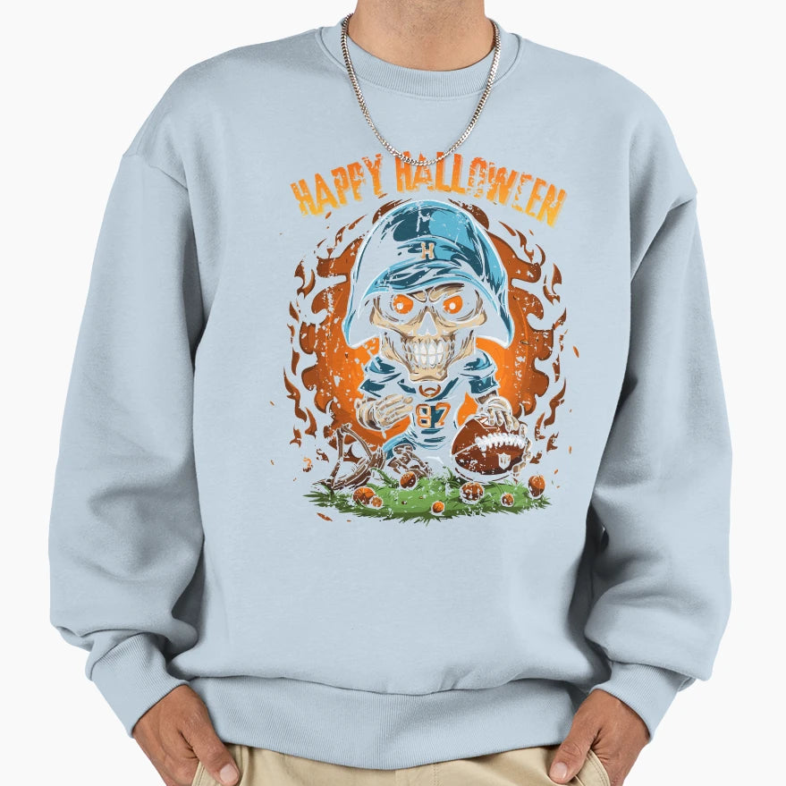 American Football Skeleton Sweatshirt - Unique Graphic for Adults - T-Shirt, Sweatshirt, Hoodie