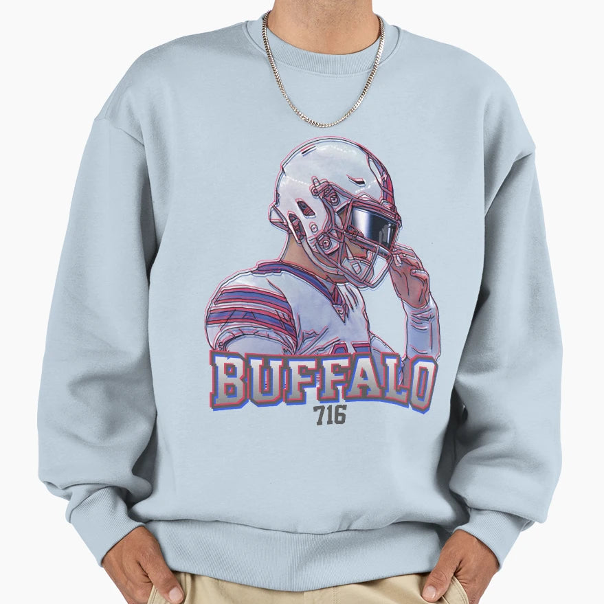 Bills Qb Josh 3D Glasses Effect Sweatshirt - Streetwear Style Men Women - T-Shirt, Sweatshirt, Hoodie