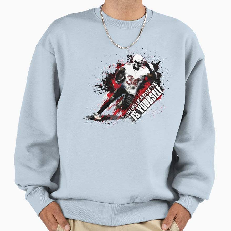 American Football Player Sweatshirt - Streetwear Style Unisex - T-Shirt, Sweatshirt, Hoodie