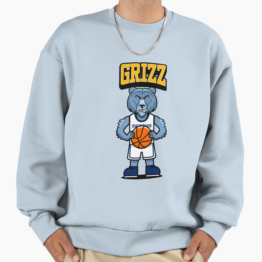 Grizz Sweatshirt - Graphic Print Men Women - T-Shirt, Sweatshirt, Hoodie