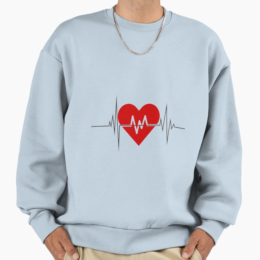 Heartbeat Sweatshirt - Graphic Print Unisex - T-Shirt, Sweatshirt, Hoodie