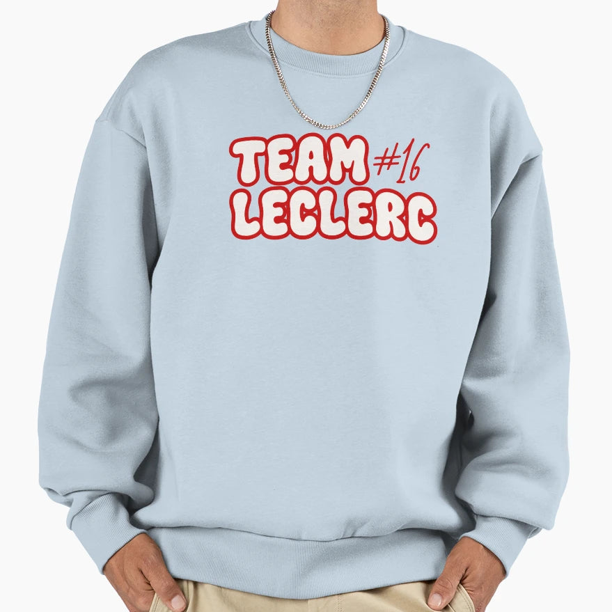 Team Leclerc Formula One Sweatshirt - Fun Novelty Design for Adults - T-Shirt, Sweatshirt, Hoodie
