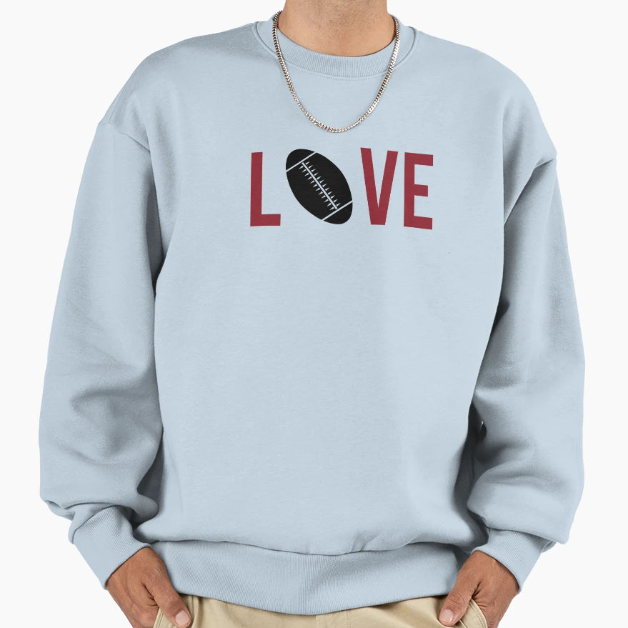Love Football Red Sweatshirt - Minimalist Print Unisex - T-Shirt, Sweatshirt, Hoodie