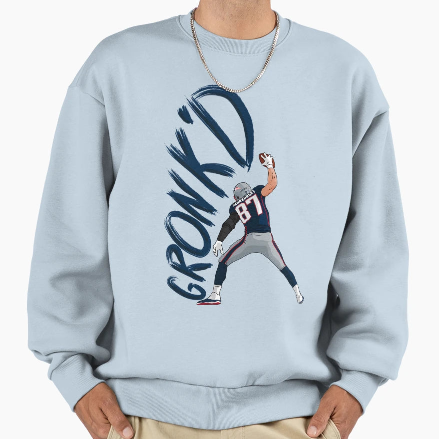 Gronkd Football Sweatshirt - Graphic Print Unisex - T-Shirt, Sweatshirt, Hoodie