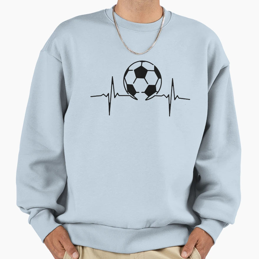 My Heart Beats Soccer Black Sweatshirt - Trendy Graphic Men Women - T-Shirt, Sweatshirt, Hoodie