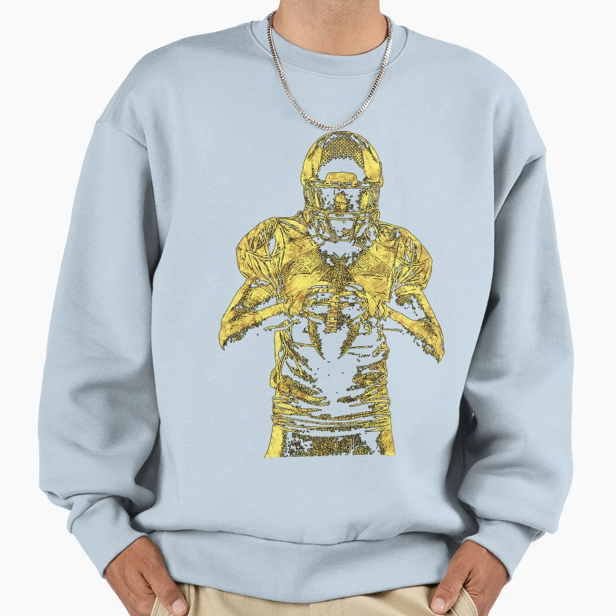 Football Player Unique Abstract Artwork Sweatshirt - Unique Graphic Unisex - T-Shirt, Sweatshirt, Hoodie