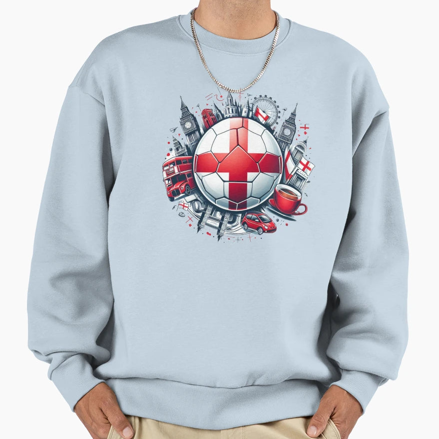 England London Football Emblem Sweatshirt - Aesthetic Graphic Men Women - T-Shirt, Sweatshirt, Hoodie