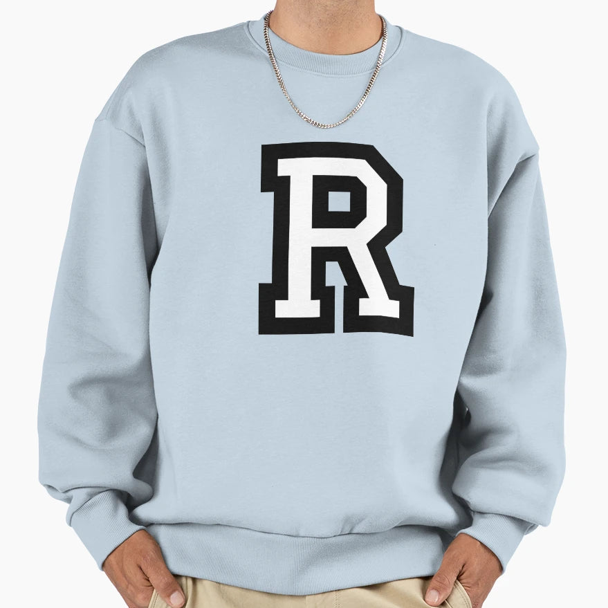 Letter R Two Color Sweatshirt - Unique Graphic for Adults - T-Shirt, Sweatshirt, Hoodie